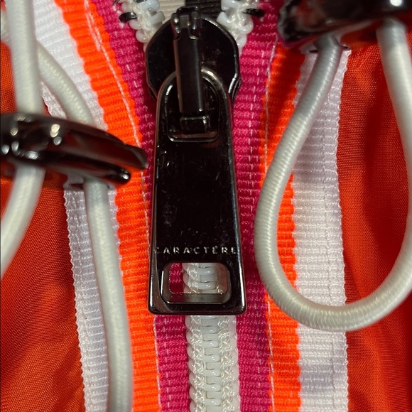 Bright Orange Hooded Women's Windbreaker Jacket - Picture 7 of 13